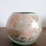 Vase boule verre laqué