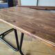 Industrial metal and wood coffee table
