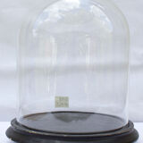 Old round glass globe 21 x 15.5 cm