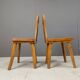 Vintage brutalist dining chairs set of 4 - 1960s