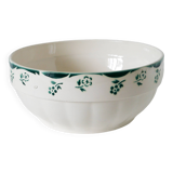 Digoin Sarreguemines green salad bowl, Avila model, 1940