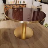 Gubi round table, glass and steel