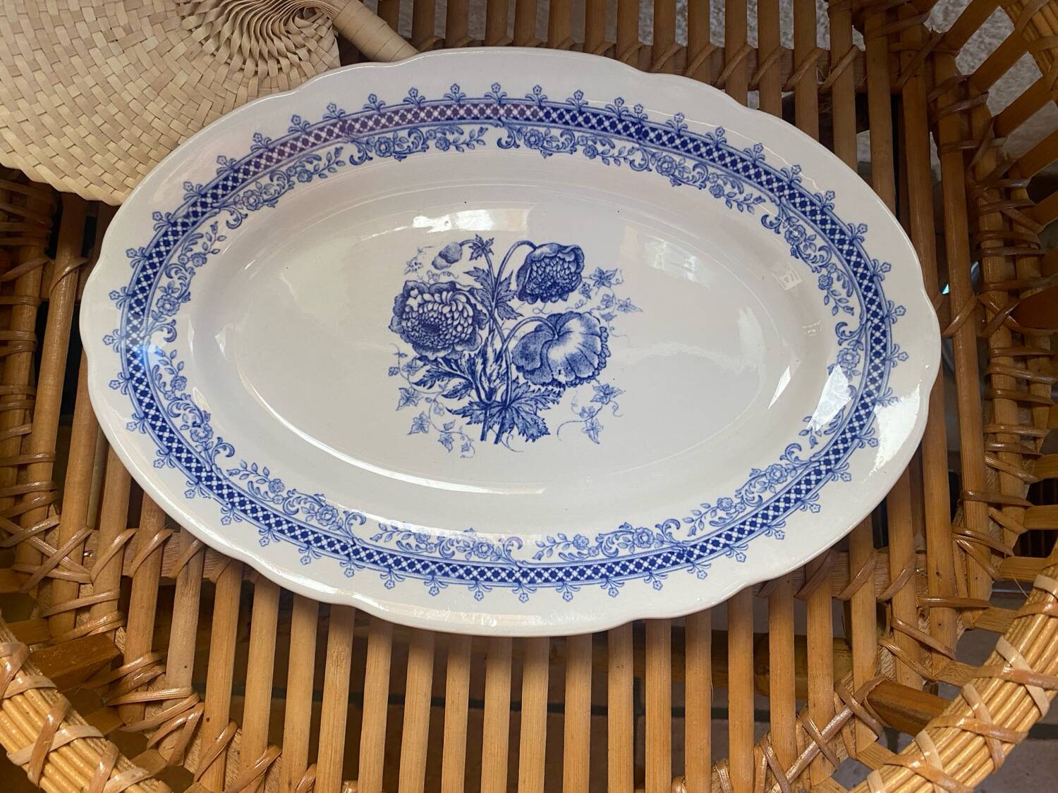 Oval ironstone dish stamped Laveno