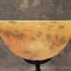 Brutalist floor lamp in wrought iron and glass paste