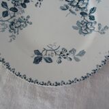 PLATE Saint Amand hamage faience old flowers ACACIA 299112