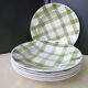 Set de 6 assiettes creuses en faïence moulin des loups  Modèle nappe
