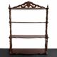 Large Napoleon III shelf in turned wood with a pediment.