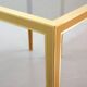 Tables d'appoint en laiton massif avec plateau en verre fumé par Vereinigte Werkstatten années 70