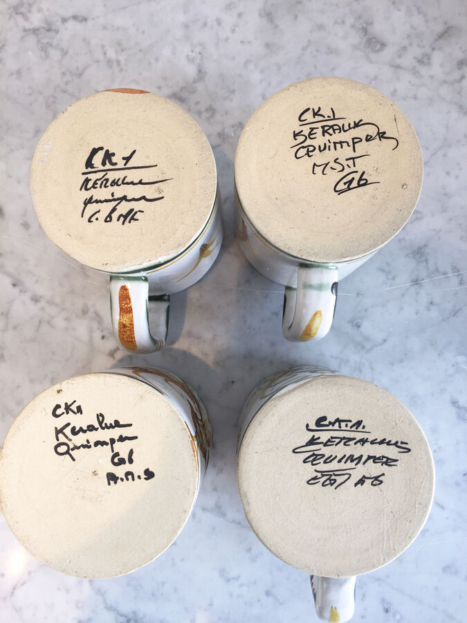 Kéraluc Mugs - Vintage Quimper, 1970