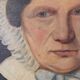 Portrait ancien, peinture a l’huile XIXe