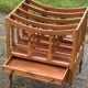 Music cabinet, antique sheet music cabinet, made up of 4 compartments with two wooden drawers,