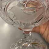 Cristal d'Arques candy box with animal and bird motifs