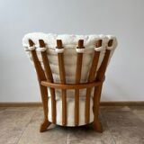 Guillerme et Chambron mid-century french oak armchair