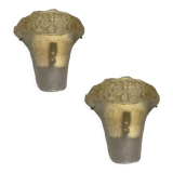 2 murano glass sconces, 1980s