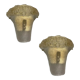 2 appliques en verre de murano, années 1980