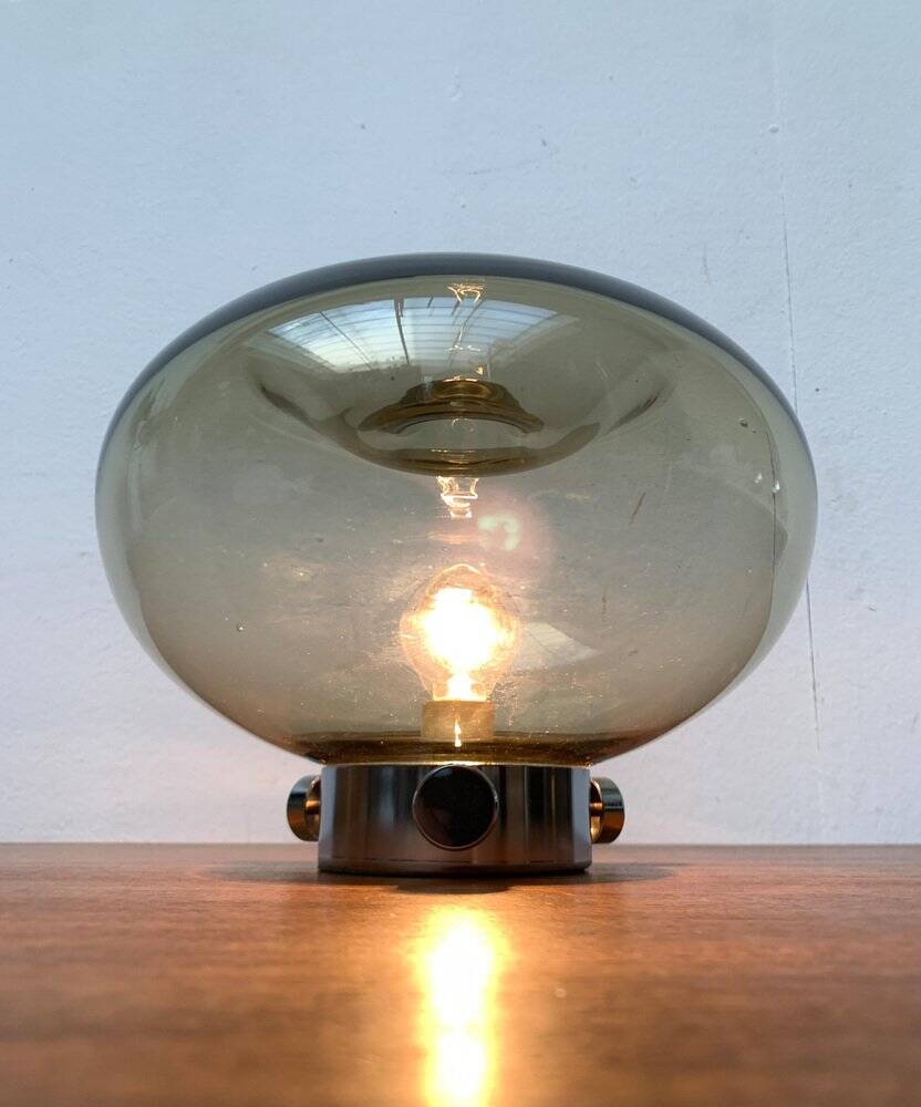 Lampe de Table en Verre Bulbe Espace Années 1960 Milieu du Siècle