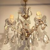 Ancien lustre à pampilles baroque