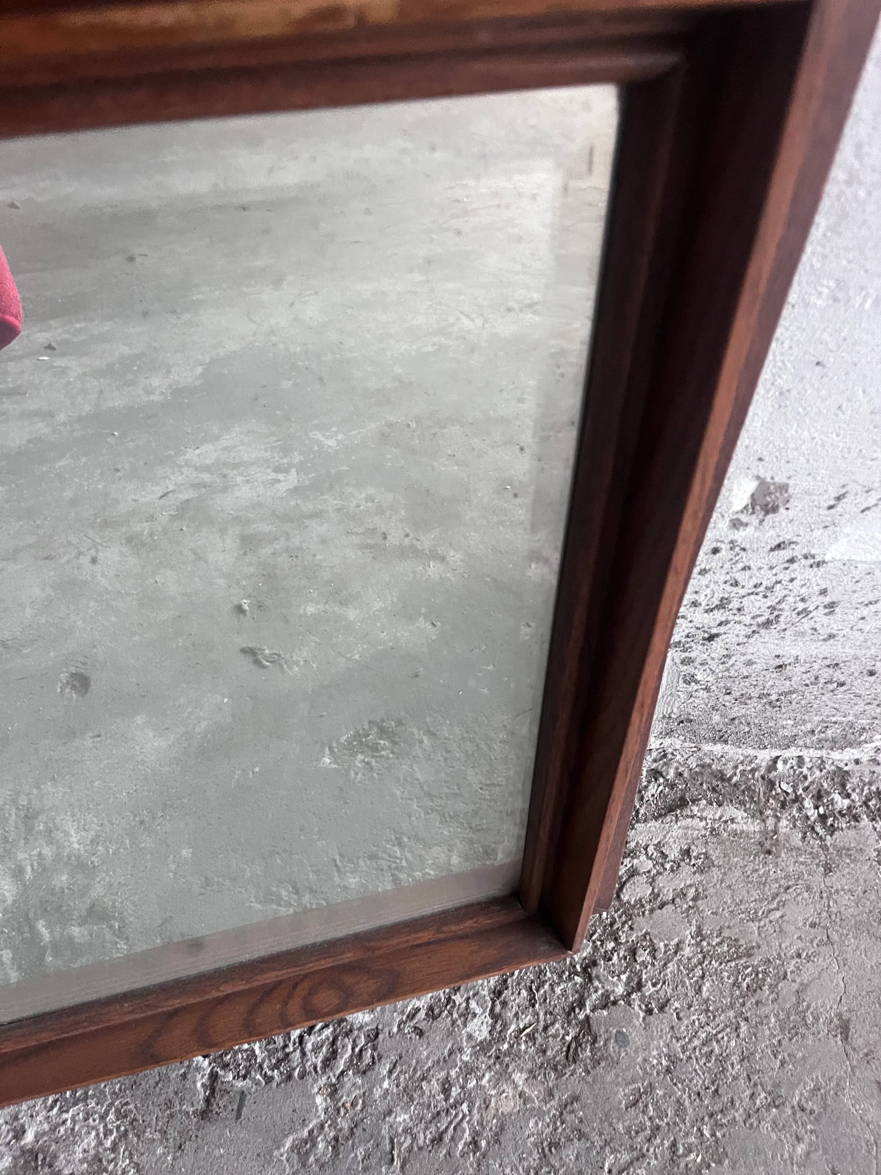 Sculptural wall mirror in wood, 1960s