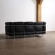 Cassina LC2 three seater sofa by Charlotte Perriand and Le Corbusier, 1980s