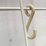 Minimalist white German mid-century coat rack with strings from the 1960s.
