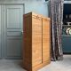 Oak filing cabinet with curtains (renovated)