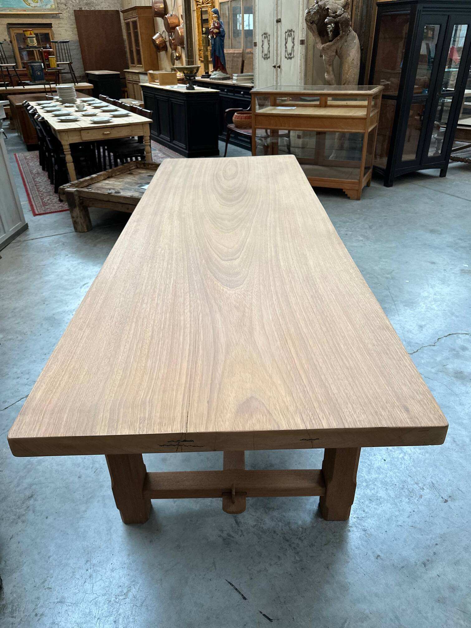 Solid mahogany farm table