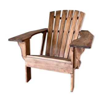 2000s pine Adirondack armchair