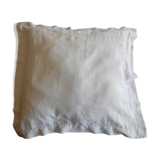 Taie pillow, very fine cotton, chalk white color, HD monogram
