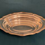 Plat creux métal argenté contour double filet