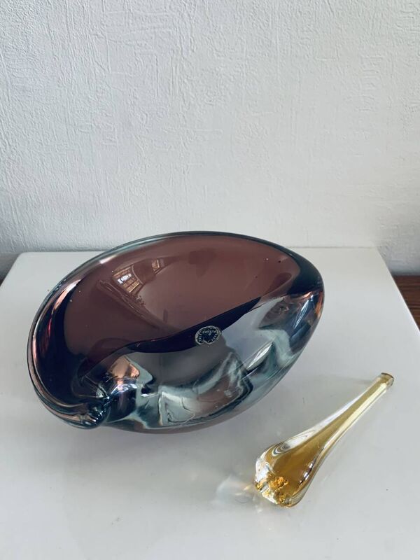 Cendrier avec pilon Murano Sommerso, circa 1960
