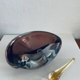 Vintage ashtray, Murano Sommerso, with pestle and label, circa 1960s