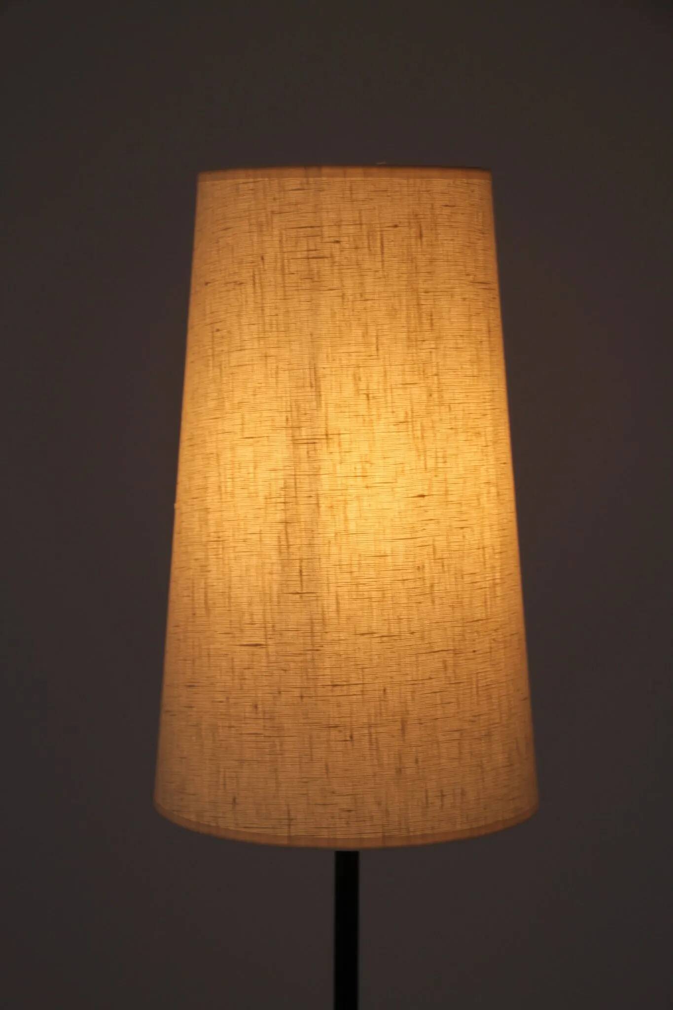 Black and Brass Floor Lamp, Model KT 706 — Konsthantverk Tyringe, Sweden, 1950s