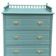 Old grey green high chest of drawers H160
