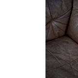 Vintage scandinavian oak & leather 2-seater Safari sofa, 1960s