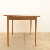 Table à manger pliante en noyer entièrement rénovée, années 1970, Tchécoslovaquie