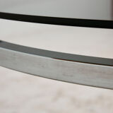 Table basse en chrome et verre