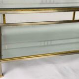 Coffee table 1970 home rings ramsay metal chrome dore 2 levels