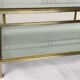 Table basse 1970 métal chrome dore 2 niveaux