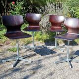 4 Pagwood Pagholz Flototo chairs from the 70s