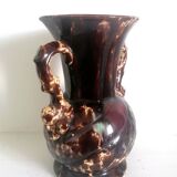 Ceramic vases decorated tortoiseshell, Vallauris style