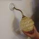 Clichy yellow glass swan neck wall light