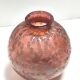 Pink Iridescent Etched Blown Glass Vase "Diaspora" by Loetz