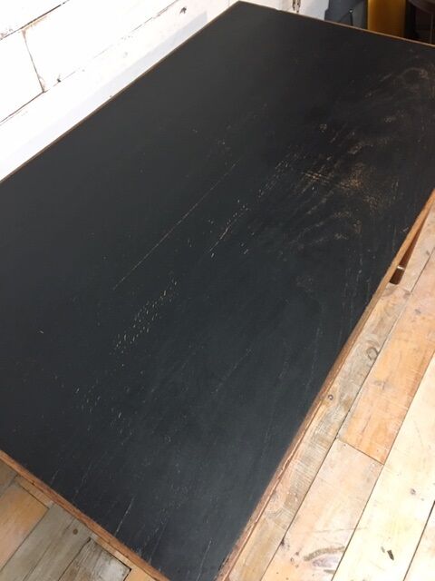 Flat desk black laqué tray 1950