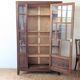 Armoire vitrée chêne massif des années 40/50