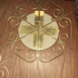 Pair of 60s golden metal mirrors