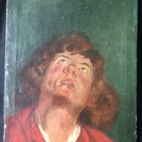 "portrait of man" oil on canvas signed mantovani 1918