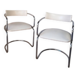 Pair of vintage canteliver armchairs from Zug, Victoria, Switzerland.