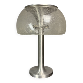 Grande lampe de table en verre champignon de style mid-century Space Age de Temde Leuchten
