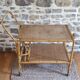 Serving table in rattan