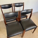 Lot de 4 chaises vintage scandinaves